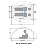 Big Sky Revolution 2P tent Porch version drawing
